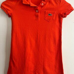 Orange Lacoste Tennis Dress, Size 6
